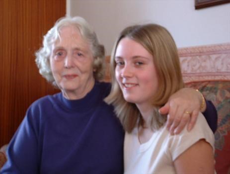 Natalie with her Nan on her 18th birthday