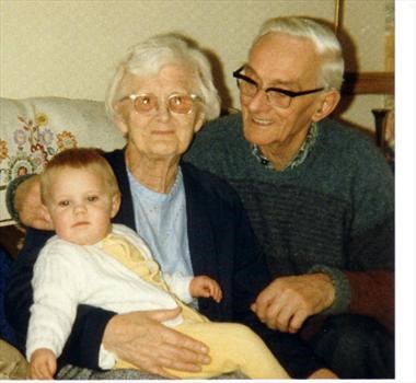 With her  Great Grandparents