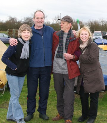 Reunion at Maldon, February 2016. Sarah, Mick, Bob, Lesley.