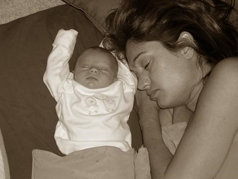 Jesse & Mommy sleeping 7/2007