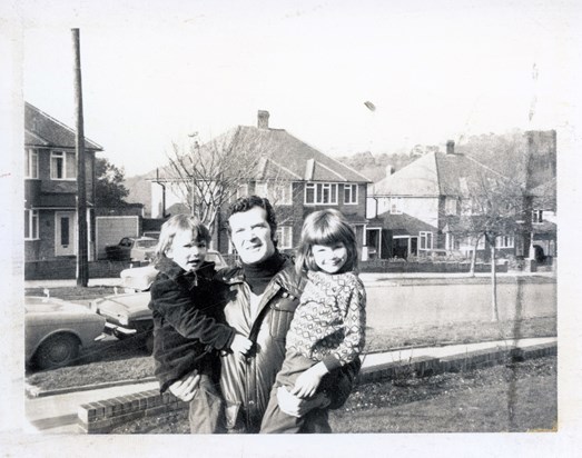 John, Bridget & Gavin - Cheston Ave, Croydon - approx 1976