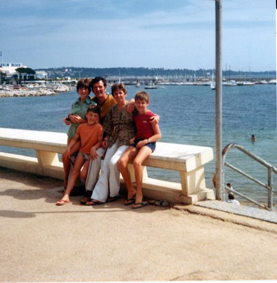 John, Carolyn, Bridget, Allister & Gavin   South of France   approx 1980 
