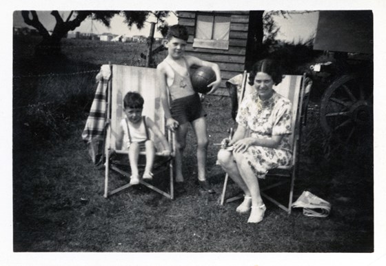 John, Brian & Gladys - Selsey Ave 1936/7