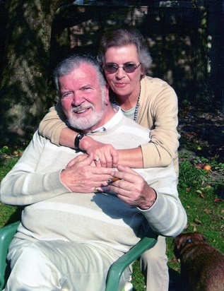 John & Carolyn in their back garden in St Leonards   approx 2010