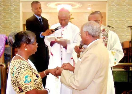 Renewing vows at his 50th wedding anniversary