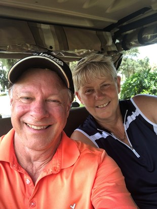 Leigh and David golfing in The Villages, Florida.....she taught me so much.