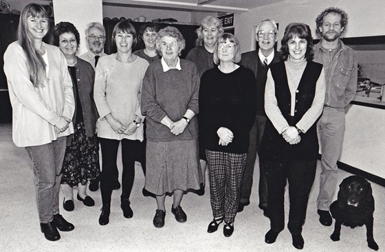 Liz with staff at the Bonhomie Centre in the 1990s