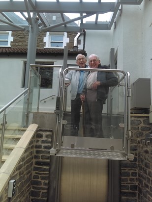 dad and fred - lift to chequers pub hanham