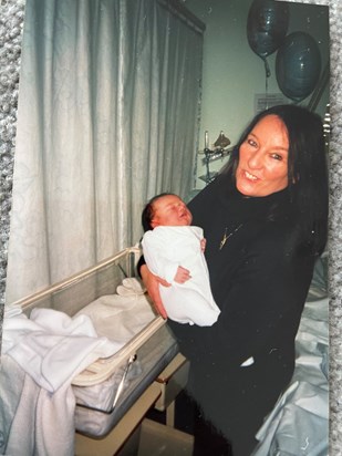 Mum holding Samuel 2002 - 💙💙