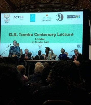 Bob  at the Oliver Tambo lecture. Thank you Bob for your solidarity and work on behalf of the AAM and ACTSA. My deepest condolences  to Bob's family and loved ones. May you rest in eternal freedom. 