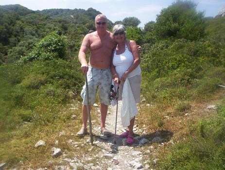 Anthony & Joyce on holiday in Skiathos
