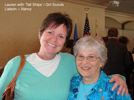 Scout Leader Lauren with 'Tall Ships' Nancy