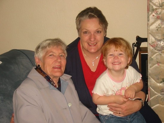 Beth and Grandma Cornwall and Great Grandma Cornwall