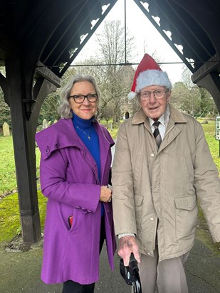 IMG 6677 A picture I’ll always treasure. Taken at All Saints on Christmas morning. He was SO pleased to be there. Rest in peace Dad.😘