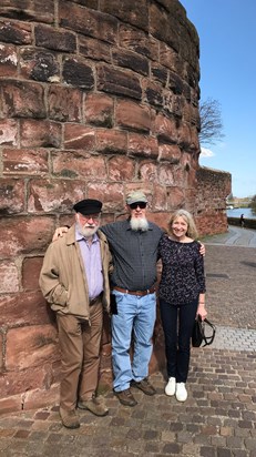 Uncle Gordon, Scott (nephew) and Auntie Jean. 04.18.2018 in Chester, England 