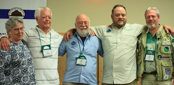 Colorado 2016, 8th IRF World Ranger Congress: Past IRF Presidents - Deanne Adams, Rick Smith, Gordon Miller, Sean Wilmore and David Zeller.