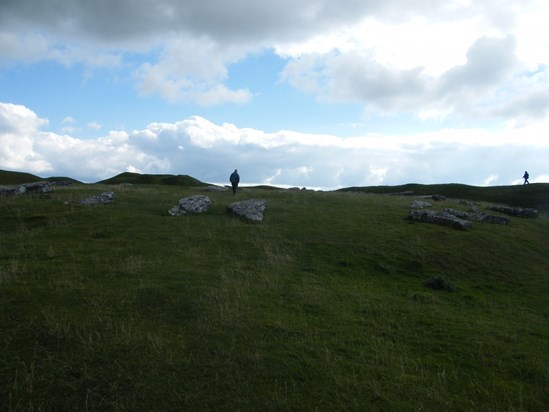  remembering Gordon, disappearing into the wild blue yonder ... Arbor Low, Peak District NP (2012)