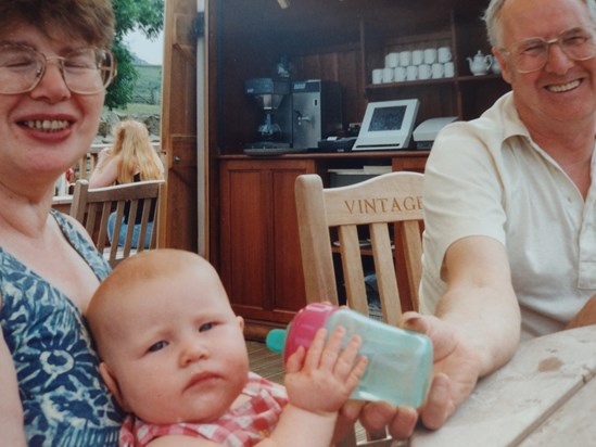 Saffi with Grandma & Grandad 💕