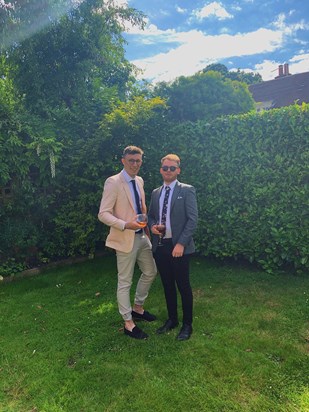 Tom and Brad before Goodwood