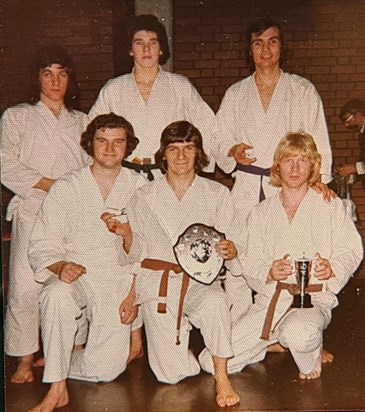 John with his Karate mates. 