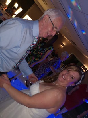 Dancing with my lovely uncle Bernard at my wedding 