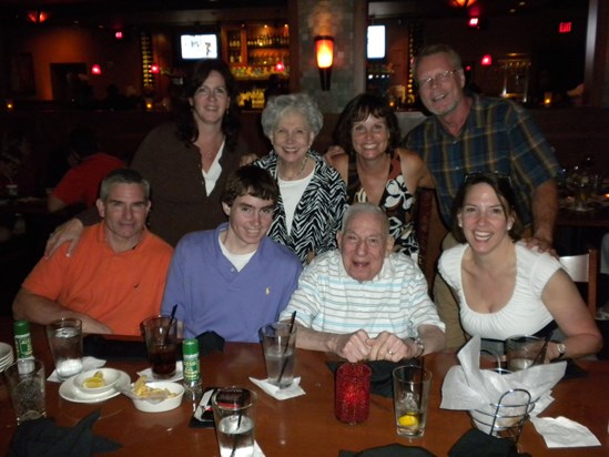 March 2011, Papa's 90th birthday: Sam, Jacob, Irv, Stacey, Bonnie, Eileen, Becky, Paul