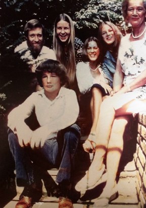 1974 Cynthia and children