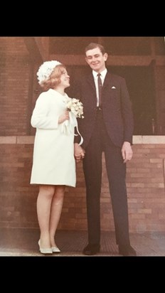 Mum and Dad on their wedding day 1969