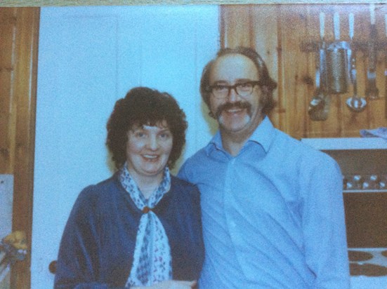 Mum and Dad in the kitchen at Park Road 😀