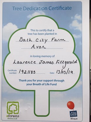 A special tree planted just for you Dad x 