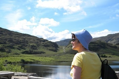 Claire walking in the middle of Kerry