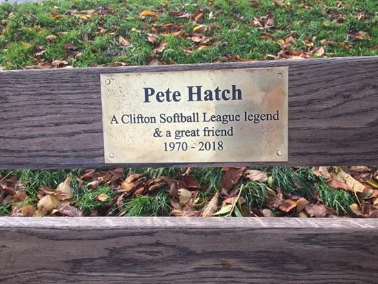 Pete Hatch - A Clifton Softball Legend and great friend