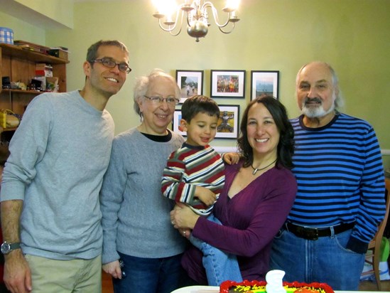 With daughter Amy, son-in-law Alex, and grandson Eli, 2011