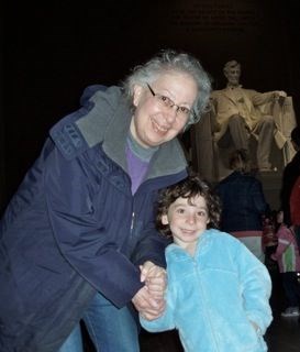 With granddaughter Abbie, Washington DC, 2010