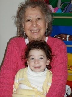 With granddaughter Abbie, MA, 2008