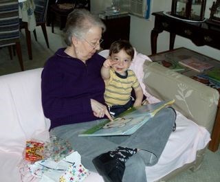 With grandson Calman, NY, 2009