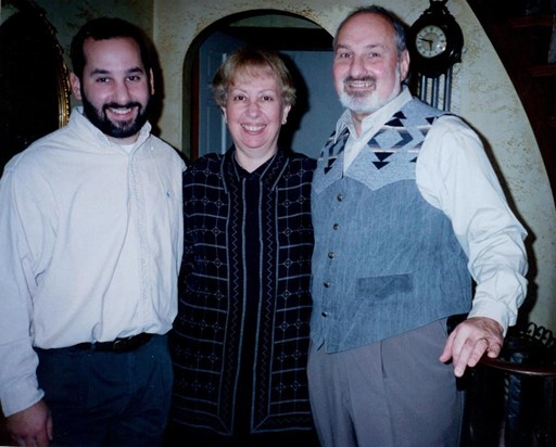 With son Eric, Newton, MA, 1998