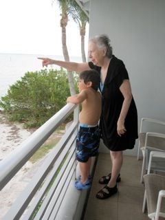 With grandson Eli, Captiva Island, FL, 2012