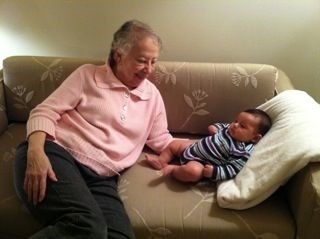 With grandson Lucas, NY, 2011