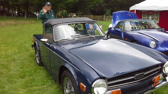 Steve with his beloved TR6
