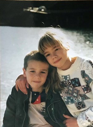 Erika with Her brother Elliot as children