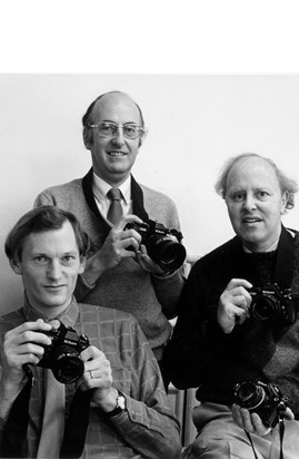The Journal photographic team for many years. From the left, Roger Elliott, David Smith and Henry Wills
