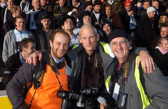 Tom Gregory, Roger Elliott and David Smith cover the Salisbury v Nottingham Forest match at the Ray Mac in 2006