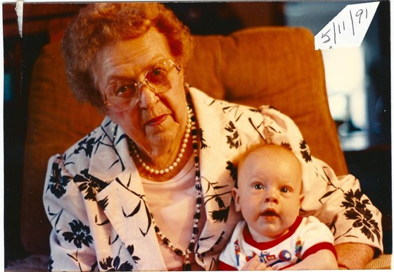 Evan With Great-Great-Aunt Martha