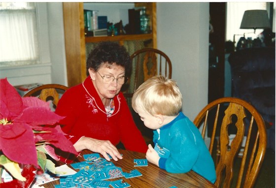 Evan With Grandma Appel