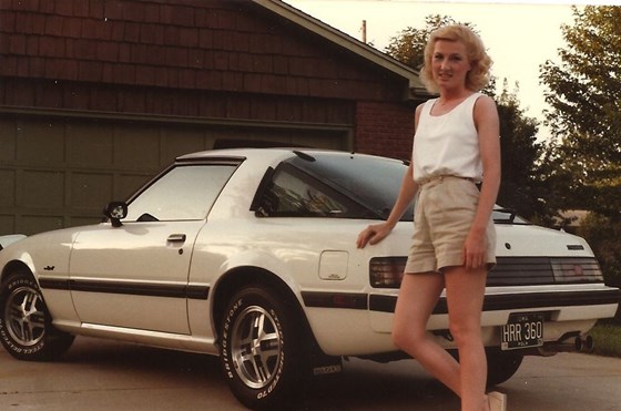 Ann with her Mazda RX7 1989
