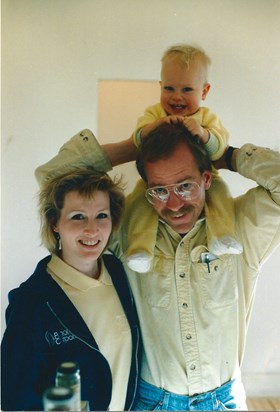Mom and Dad with Evan - 1991