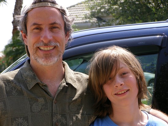 Nate and his Dad, Florida 2008