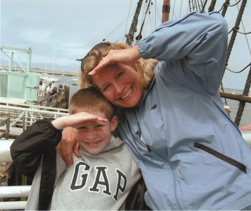 Nate and his Mom, at Plimoth Plantation, Mass