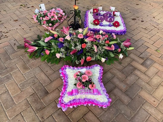 Floral tributes for Glenda 